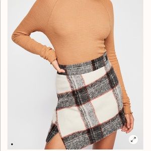 Free People || Mod Buckle Mini Skirt